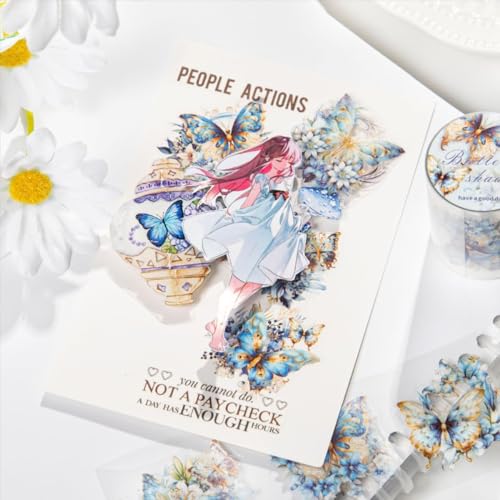 HASTHIP® 6 Rolls Floral DIY Scrapbooking Decorative Tapes Washi Tape Stickers PET Transparent Aesthetic for Journal Making Art Craft 3PCS HASTHIP® 6 Rolls Floral DIY Scrapbooking Decorative Tapes Washi Tape Stickers PET Transparent Aesthetic for Journal Making Art Craft 3PCS